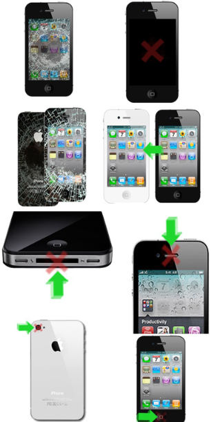 Iphone 4g 4S 5 glass lcd repair